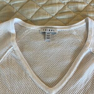 Tribal white sweater